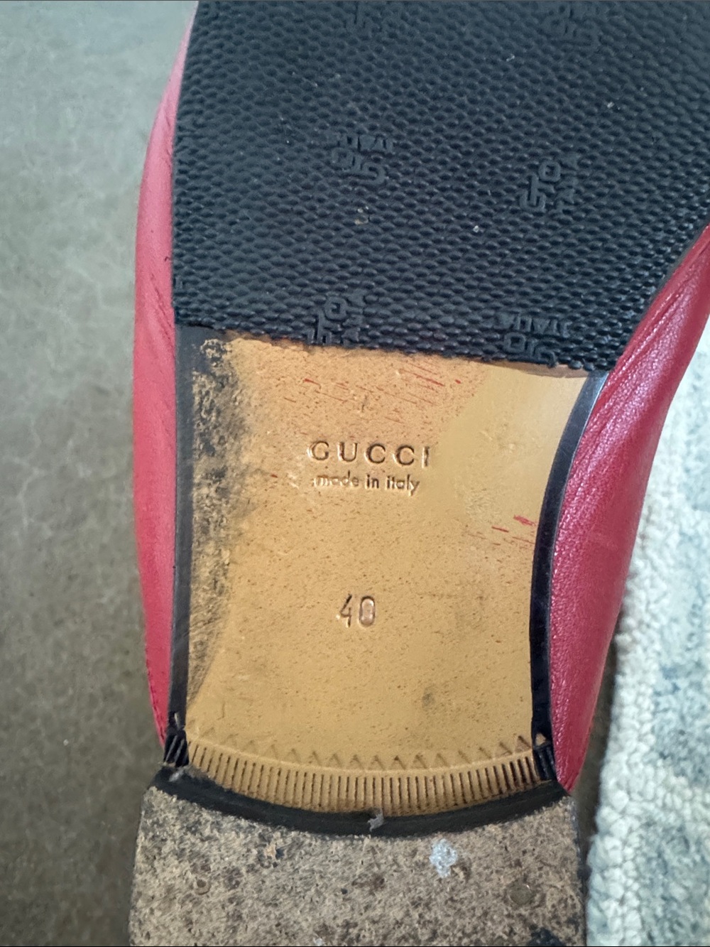 Gucci red Princetown slides - Picture 3 of 6